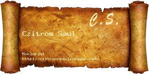 Czitrom Saul névjegykártya